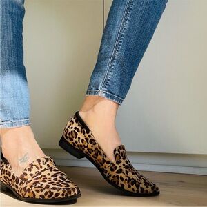 Dr Sholls Be Free Comfort Leopard Print Slip-On Loafers Womens 8.5